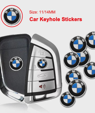 BMW M Sleutel Embleem Stickers (11mm/14mm) - Set van 5 of 10 Stuks