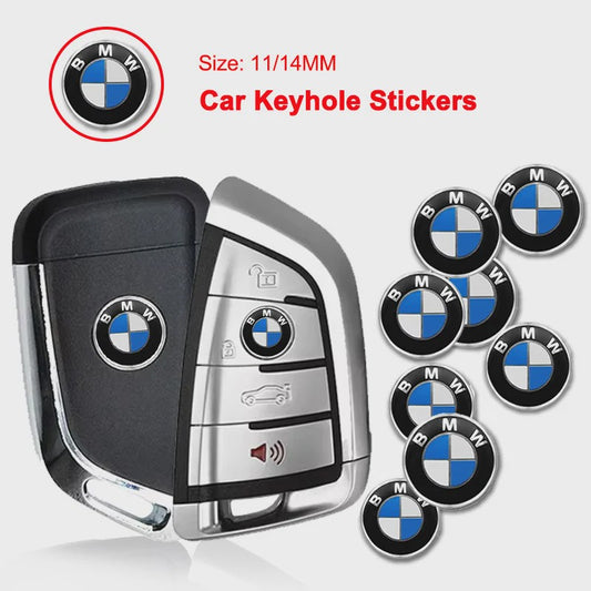 BMW M Sleutel Embleem Stickers (11mm/14mm) - Set van 5 of 10 Stuks