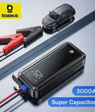 Baseus Super Capacitor Jump Starter 3000A - Direct Start, Batterijloos & Veilig