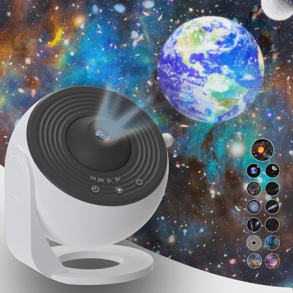 Galaxy Projector Sterrenhemel Nachtlampje met 13 HD Film Discs - 360° Rotatie