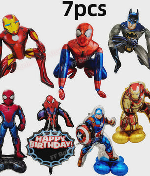 Superheld Folieballonnen Set: Spiderman, Batman, Iron Man & Captain America - Feestdecoratie