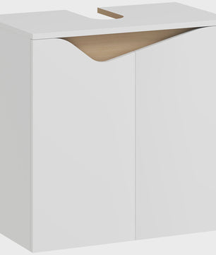 HOMCOM Onderbouwmeubel voor Wastafel met 2 Deuren en Soft Close - Stijlvolle Badkameroplossing