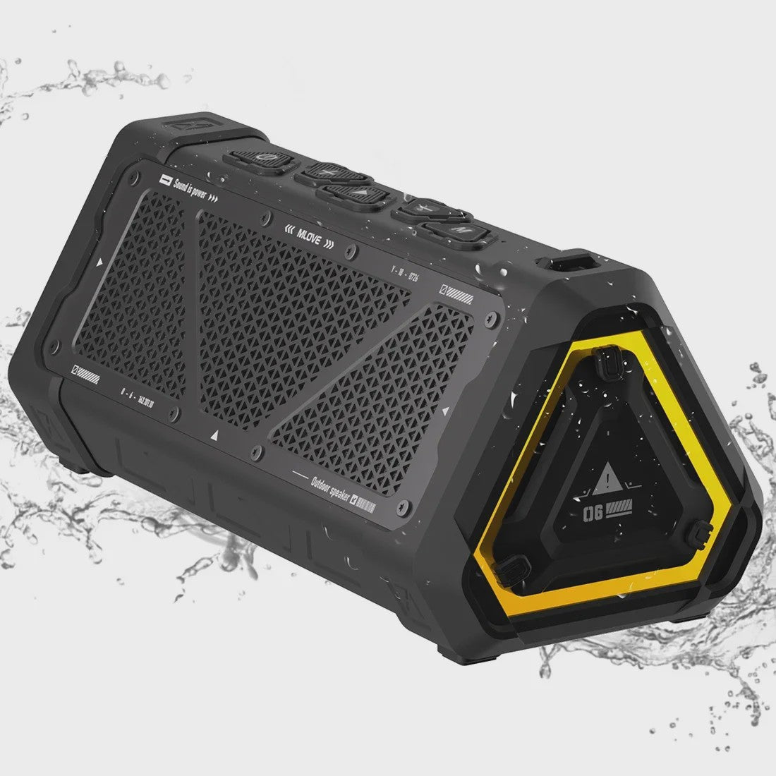 MLOVE P3 Outdoor Bluetooth Speaker - 40W Stereo Geluid, IPX7 Waterdicht & RGB Licht