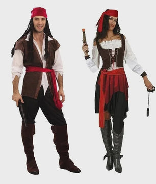 Piraten Kostuum Captain Jack Sparrow Stijl - Heren & Dames - Carnaval & Halloween