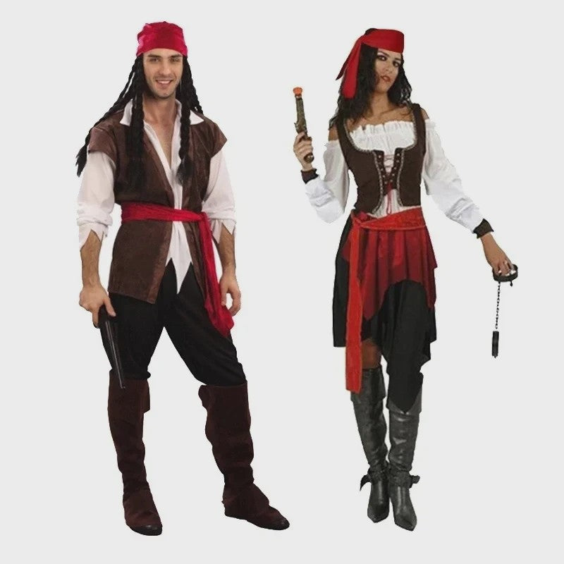 Piraten Kostuum Captain Jack Sparrow Stijl - Heren & Dames - Carnaval & Halloween