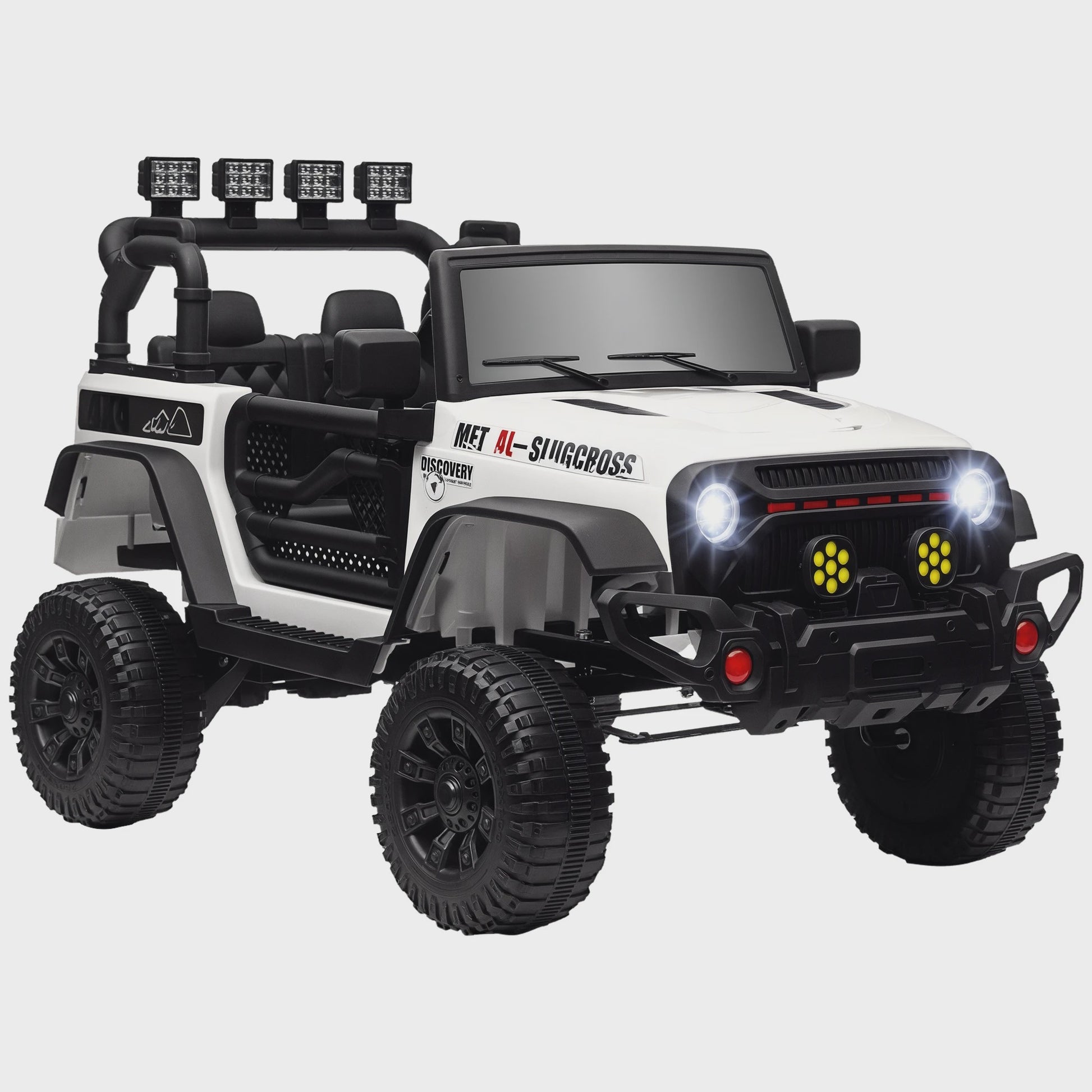 Elektrische Kinderauto 12V met Afstandsbediening, LED Verlichting en Muziek - Vanaf 3 Jaar