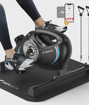 MERACH Mini Hometrainer Fiets - Stille Onder Desk Bike met App voor Arm & Been Training