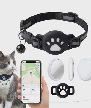 GPS Tracker Halsband voor Katten & Honden - Vind Je Huisdier Makkelijk Terug met Apple Find My Compatibiliteit