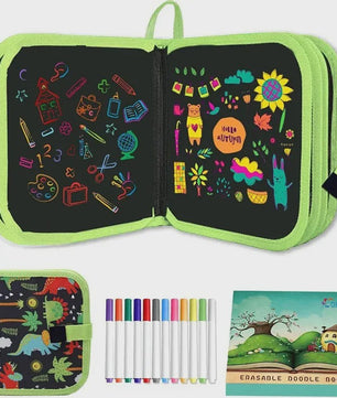 Herbruikbaar Tekenboek voor Kinderen - Inclusief 12 Kleurpotloden