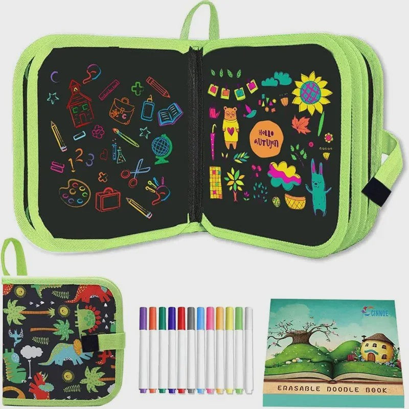 Herbruikbaar Tekenboek voor Kinderen - Inclusief 12 Kleurpotloden