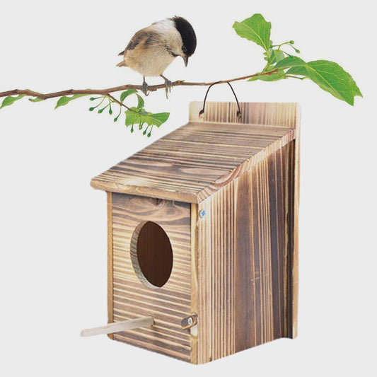 Houten Vogelhuisje Buiten - Weerbestendig Nestkastje voor Vogels & Papegaaien
