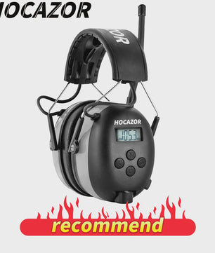 HOCAZOR Gehoorbescherming Koptelefoon met FM/AM Radio - NRR 25dB