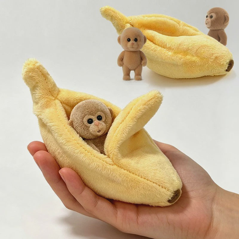 Schattige Aap Banaan Pluche Knuffel - Zacht, Kawaii Cadeau voor Kinderen en Tieners