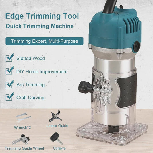 Krachtige Houtfreesmachine 800W - Elektrische Trimmer voor Houtbewerking en Frezen