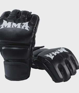 Professionele Half Vinger Bokshandschoenen Leer met Kussen voor Volwassenen - Sanda, UFC, Zandzak Training