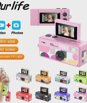 Retro Mini Digitale Camera met Sleutelhanger & Flip Screen - 720P Video Recorder