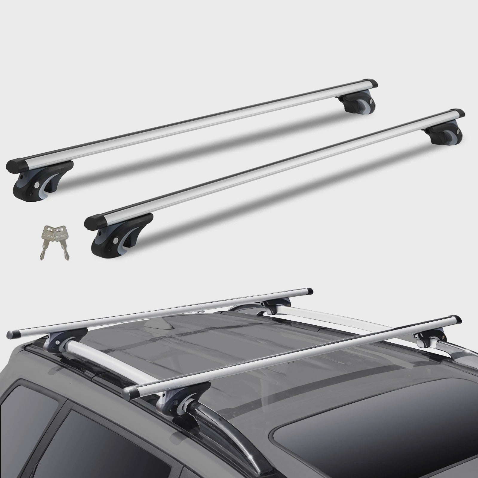 Universele Aluminium Dakdragers Crossbars - 90KG Draagvermogen - Verstelbaar