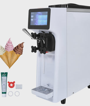 Professionele Soft Serve IJsmachine - 4L Hopper - 10.6 QT/U - 1000W - Enkele Smaak - Aanrechtmodel