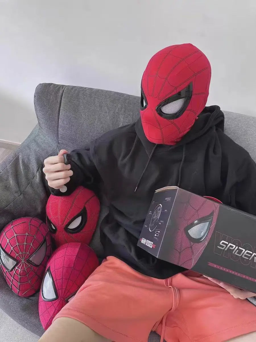 Spiderman Masker met Knipperende Ogen - Ademend & Cosplay Hoofddeksel