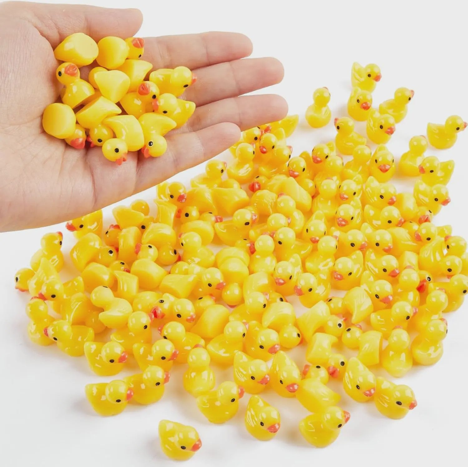 Set Mini Resin Eendjes - 100 of 200 Stuks - Decoratie, Knutselen & Feestjes