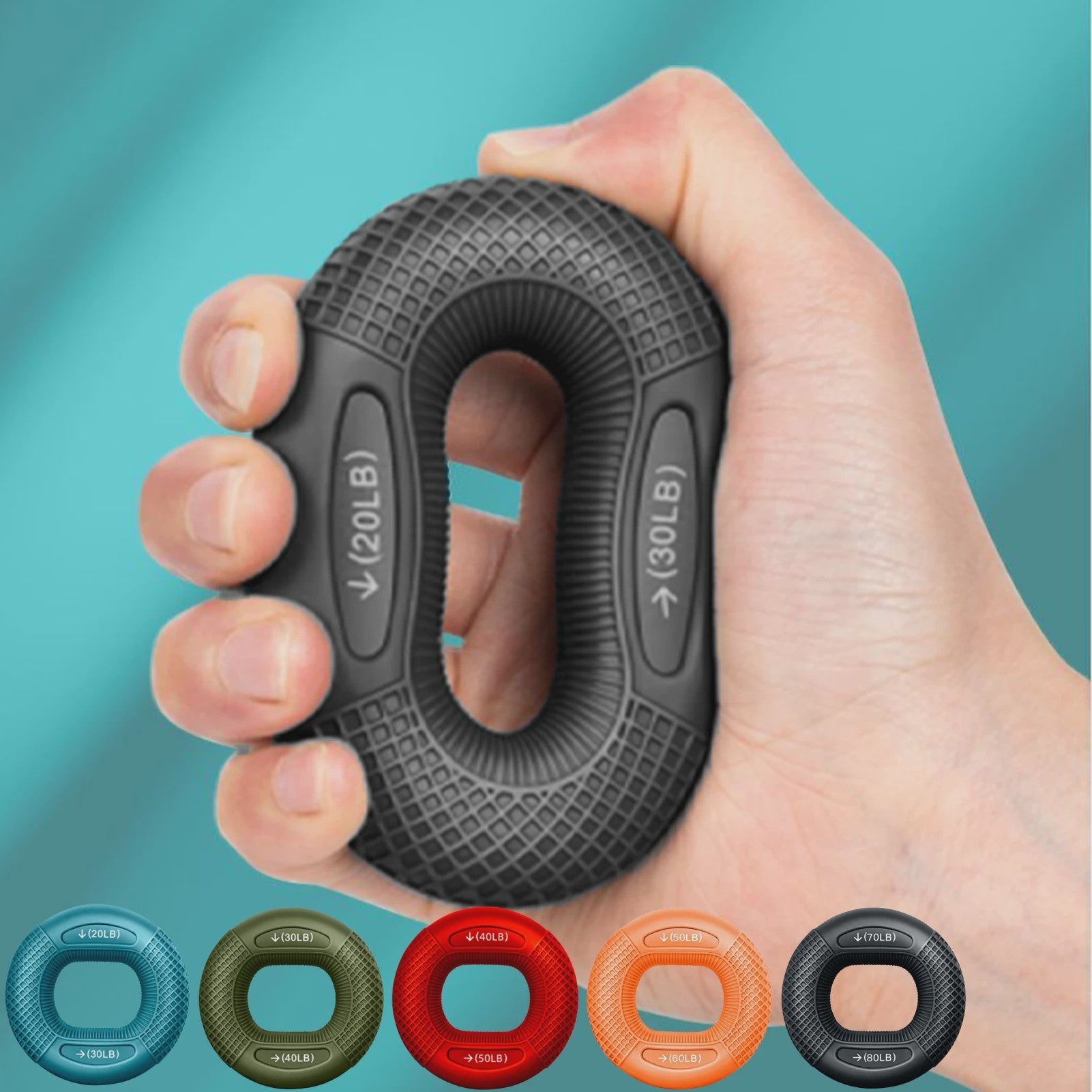 Siliconen Handtrainer Ring - Gripkracht & Vinger Sterkte Oefenapparaat