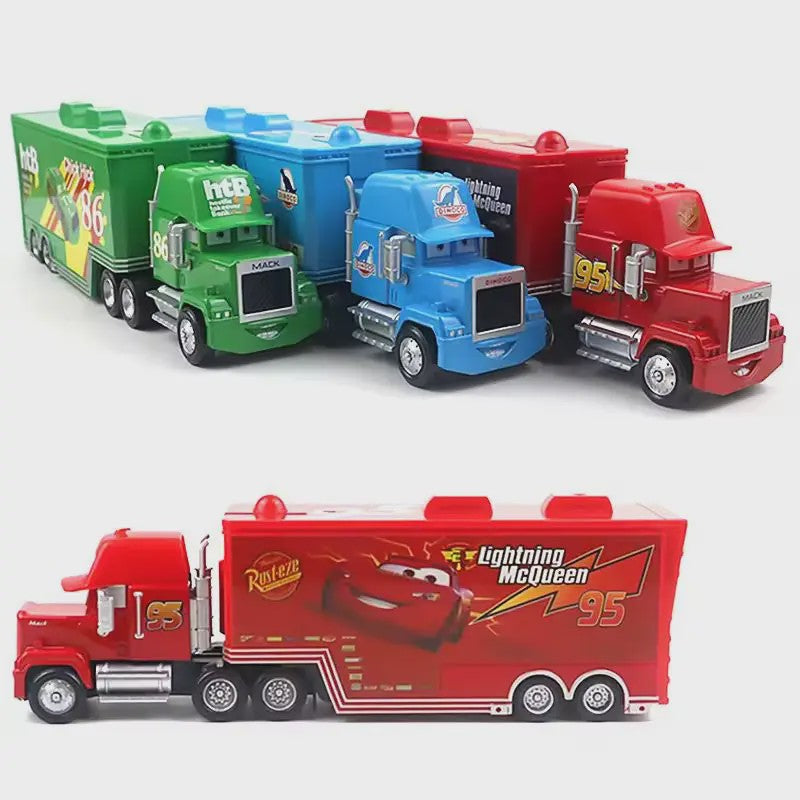 Cars Lightning McQueen Container Vrachtwagen Speelgoed - Alloy Diecast Model