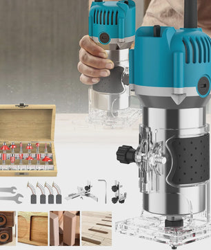 Krachtige Houtfreesmachine 30000 RPM - Elektrische Router voor Houtbewerking en Snijwerk