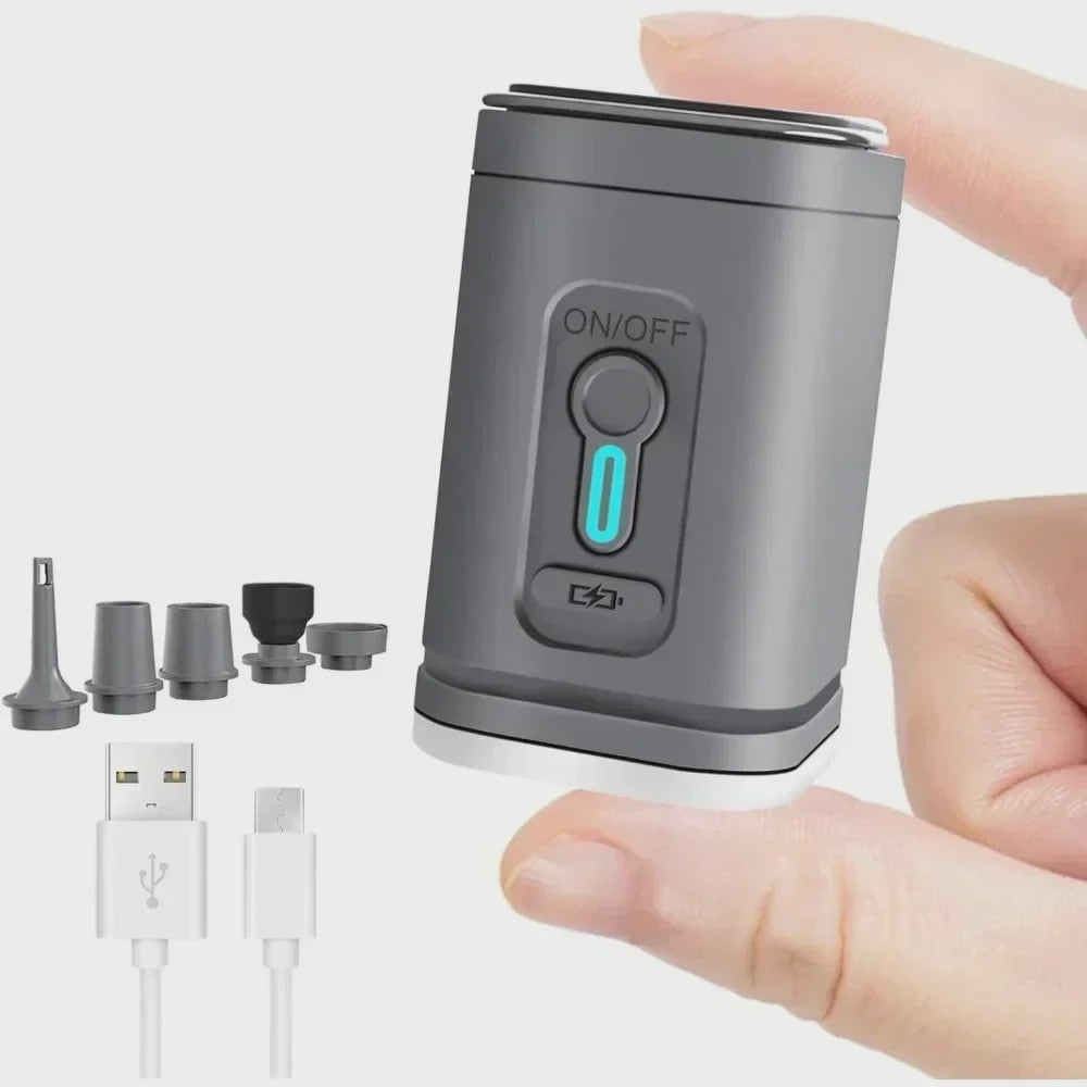 Draagbare Mini Luchtpomp - USB Oplaadbaar, 3-in-1 Pomp & Zuiger