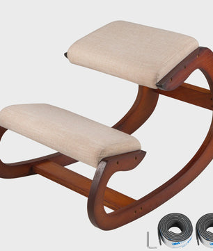 Ergonomische Houten Kniezetel met Schommelmechanisme - Bureau Stoel voor Correcte Houding