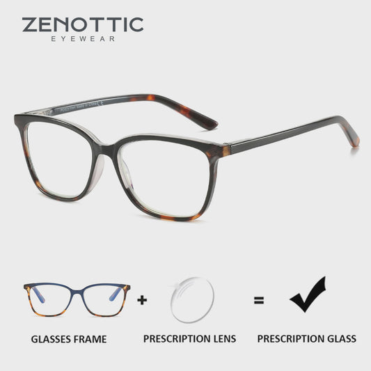 ZENOTTIC S-Maat Vierkante Bril - Blauwlichtfilter & Fotocromisch - Unisex Optische Bril