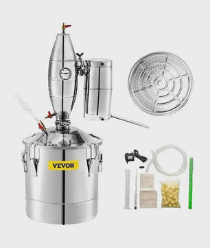 70L RVS Alcohol Distilleerder - Wijn & Alcohol Maken Kit met Thermometer