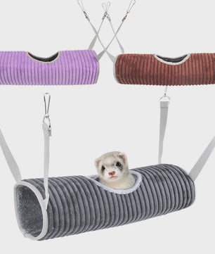 Warme Hamster & Knaagdier Hangmat Tunnel - Zacht Fleece & Velours