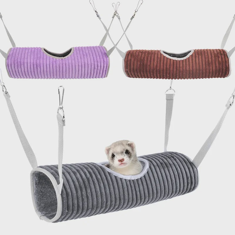 Warme Hamster & Knaagdier Hangmat Tunnel - Zacht Fleece & Velours