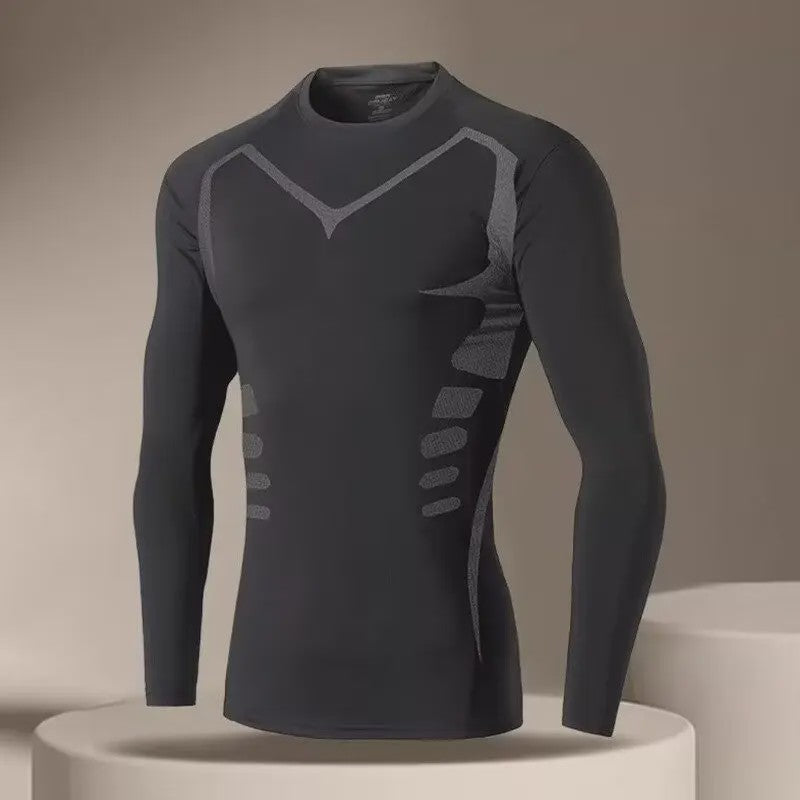 Heren Compressie Sport T-shirt - Sneldrogend en Ademend voor Fitness, Hardlopen & Training