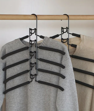 Ruimtebesparende Kledinghanger - Multi-Layer Metalen Garderobe Organizer met Antislip Schuim
