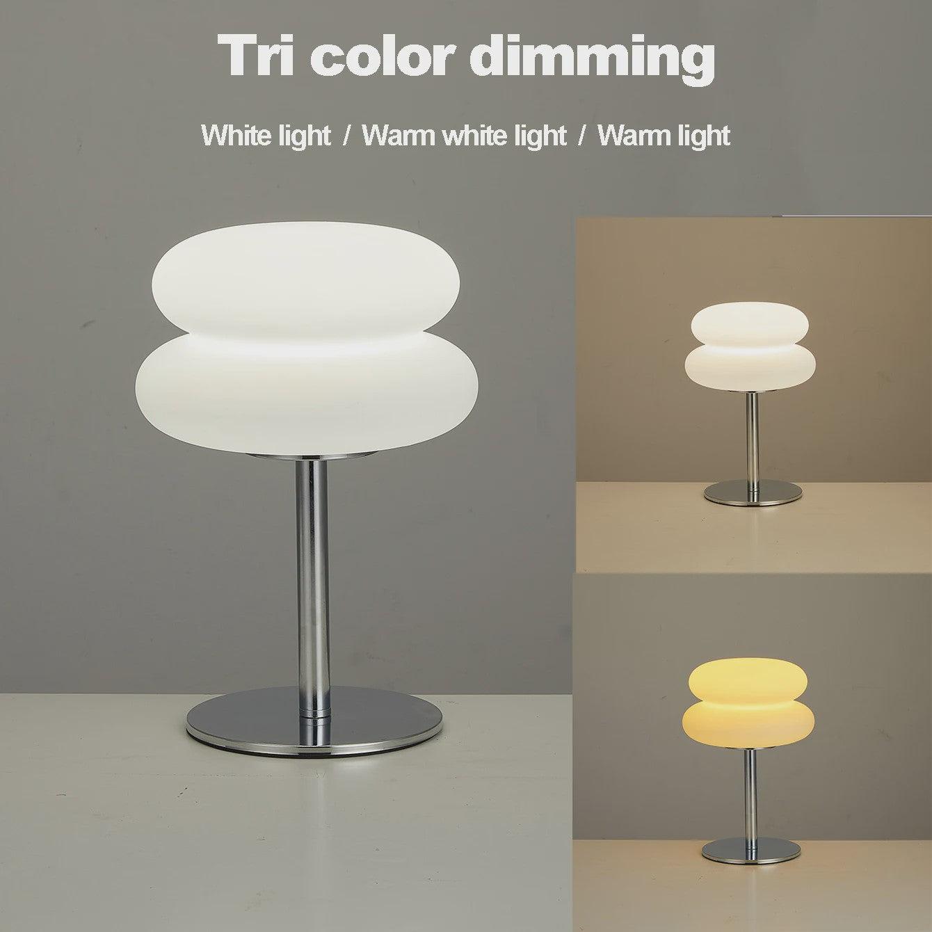 Nordic Mushroom Tafellamp - Bauhaus Design met 9-Niveaus Dimbaar Sfeerlicht