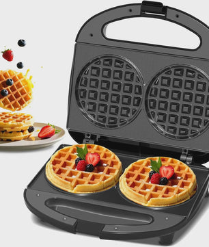 Dubbele Wafelmaker 750W - Anti-aanbak & Automatische Temperatuurregeling