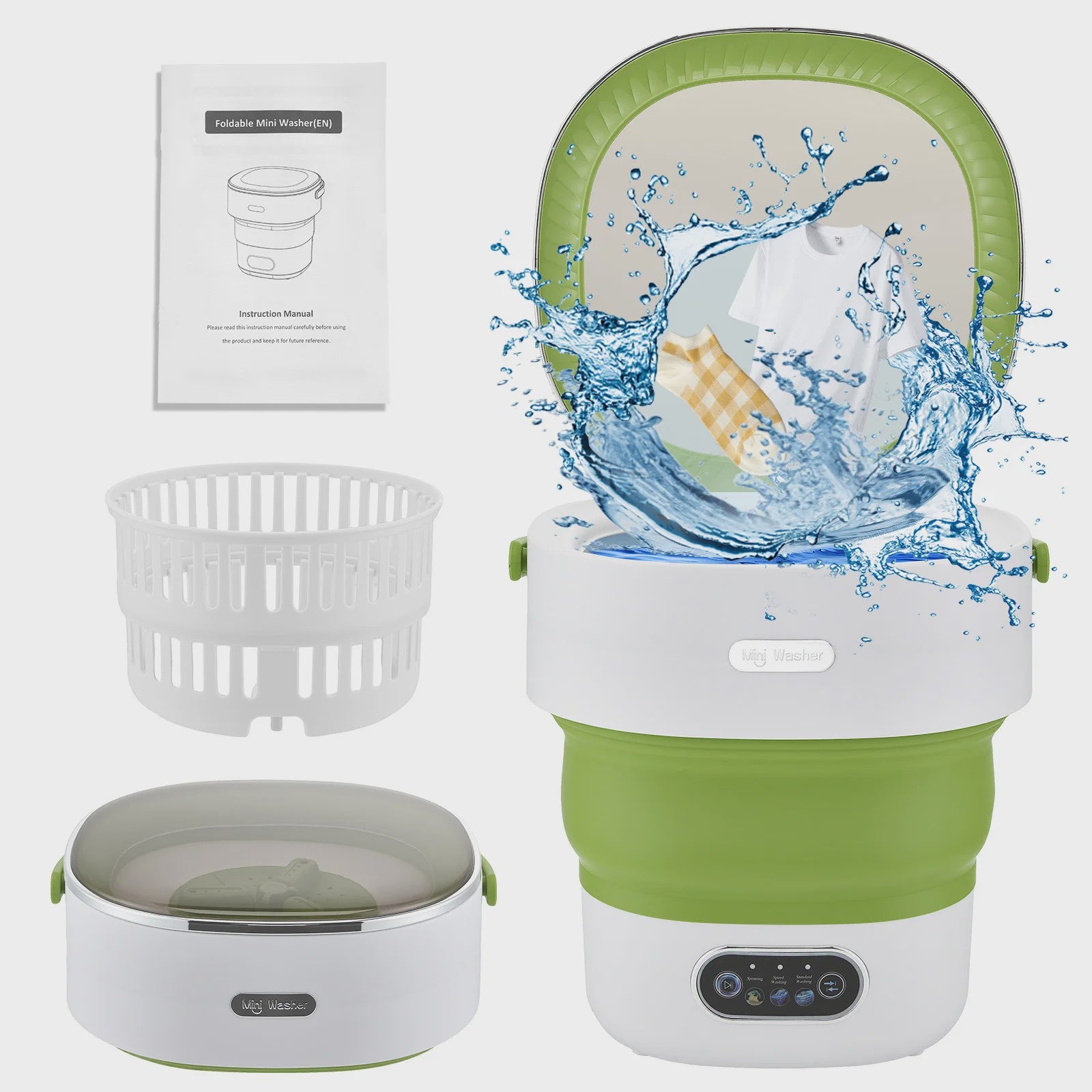 Mini Washing Machine 13 L Portable Washing Machine With Spinner, Travel Washing Machine With 3 Modes, Mobile Washing Machine