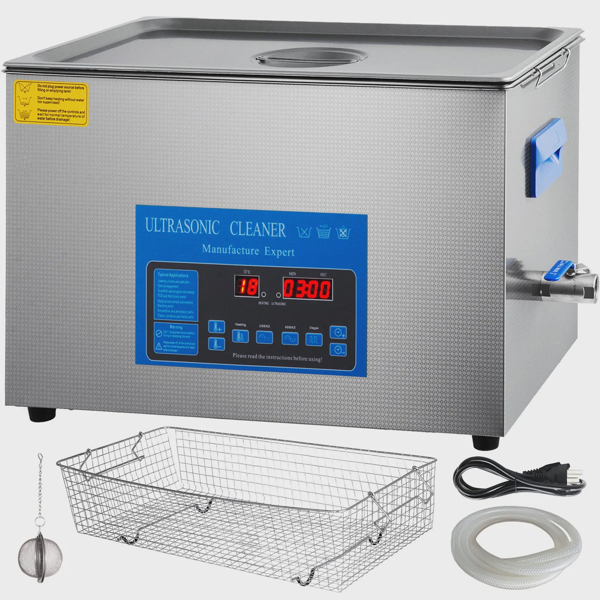 22L Digitale Ultrasone Reiniger met Verwarming en Dubbele Frequentie (28/40kHz)