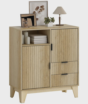 Moderne Buffetkast met 2 Deuren, 2 Lades en Verstelbare Plank - Zachte Sluiting