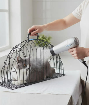 Semi-ronde Kattenwas Kooi - Anti-krab & Anti-worsteling - Ideaal voor Trimmen & Drogen