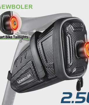 Waterdichte Fiets Zadel Tas met Reflecterende Strepen & Slimme Verlichting
