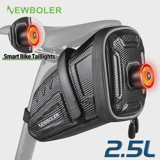 Waterdichte Fiets Zadel Tas met Reflecterende Strepen & Slimme Verlichting
