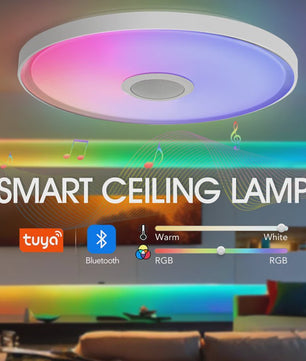 Slimme LED Plafondlamp met RGB, Muziek & Speaker - App & Afstandsbediening