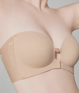 Strapless Push-Up BH met Voorsluiting - Naadloos, Onzichtbaar & Verstelbaar