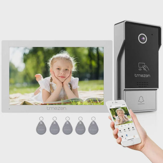 TMEZON 4-Draads Video Intercom Systeem met 7" HD Touchscreen & Tuya App