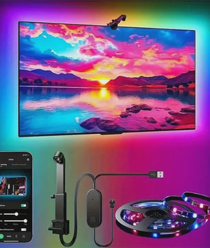 RGBIC LED TV Achtergrondverlichting met Camera & Muziek Sync - Smart Ambient Lighting voor 55-75 inch TV's