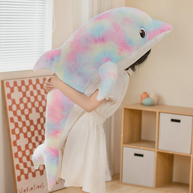 Zachte Kleurrijke Dolfijn Pluche Knuffel - 50cm - Leuk Cadeau & Decoratie