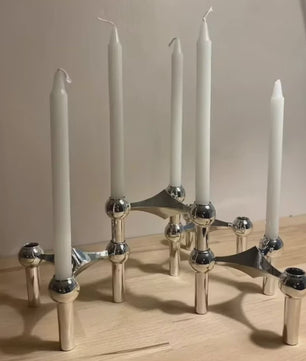 Modulaire Metalen Kandelaar - Geometric & Verstelbaar voor Tafel & Bruiloft