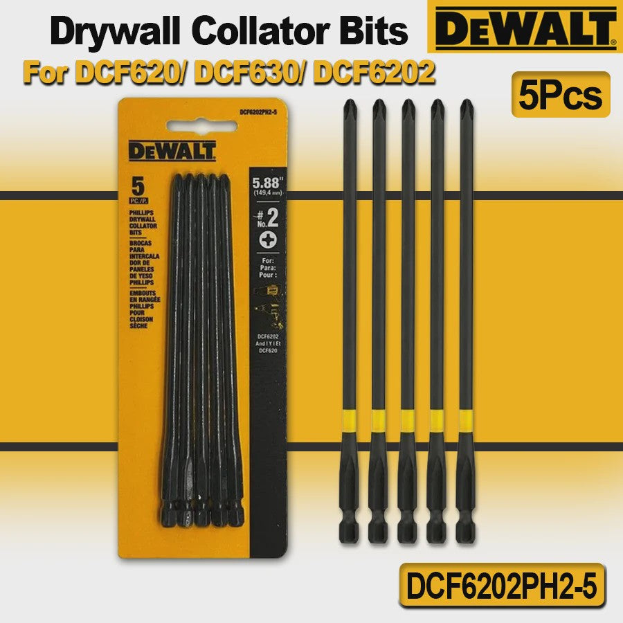 DEWALT 5-delige PH2 Drywall Collator Bits Set voor DCF620/DCF630/DCF6202